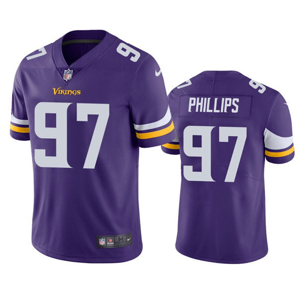 Men’s Minnesota Vikings #97 Harrison Phillips Nike Purple Vapor Untouchable Limited Player Jersey
