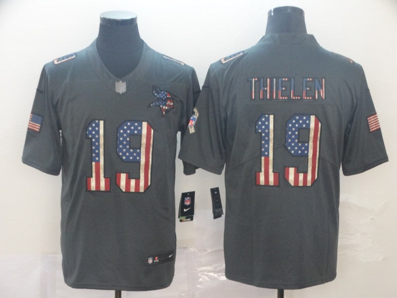 Men’s Minnesota Vikings Adam Thielen #19 Black Alternate Jersey
