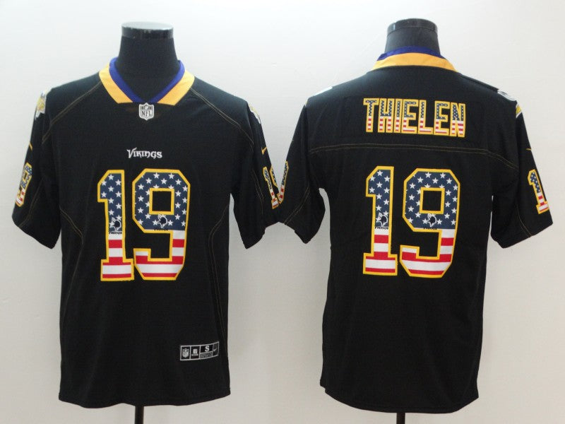 Men’s Minnesota Vikings Adam Thielen #19 Black Jersey