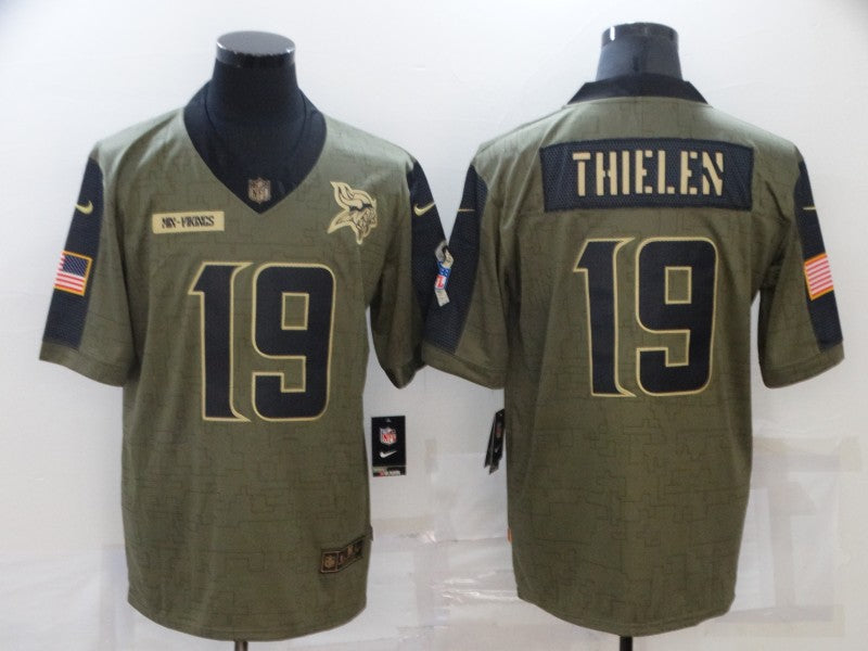 Men’s Minnesota Vikings Adam Thielen #19 Brown Jersey