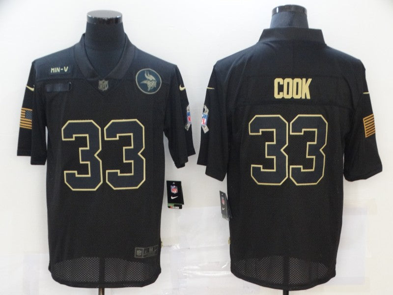 Men’s Minnesota Vikings Dalvin Cook #33 Black Jersey