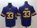 Men’s Minnesota Vikings Dalvin Cook #33 Jersey Purple Yellow