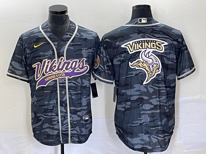 Men’s Minnesota Vikings Grey Camouflage Jersey