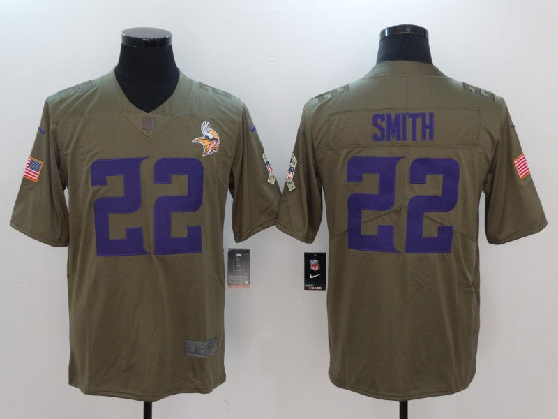 Men’s Minnesota Vikings Harrison Smith #22 Brown Jersey