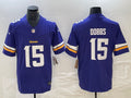 Men’s Minnesota Vikings Joshua Dobbs #15 Purple Jersey