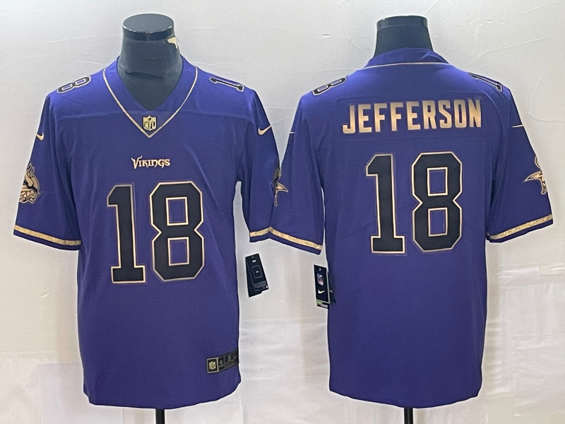 Men’s Minnesota Vikings Justin Jefferson #18 Purple Alternate Jersey