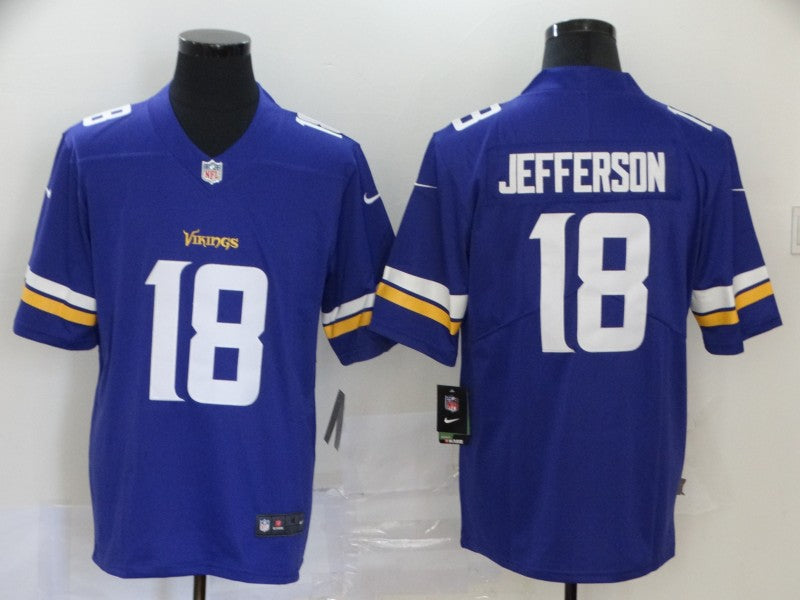 Men’s Minnesota Vikings Justin Jefferson #18 Purple Jersey