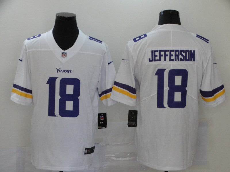 Men’s Minnesota Vikings Justin Jefferson #18 White Jersey