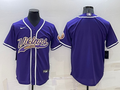 Men’s Minnesota Vikings Purple Blank Jersey