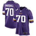 Men’s Minnesota Vikings Retired Player #70 Jim Marshall Nike Purple Vapor Untouchable Limited Jersey