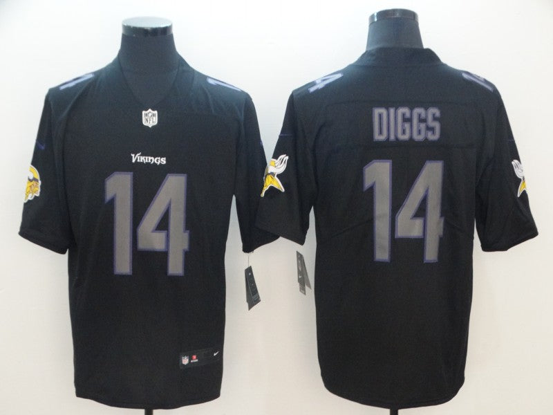 Men’s Minnesota Vikings Stefon Diggs #14 Black Jersey