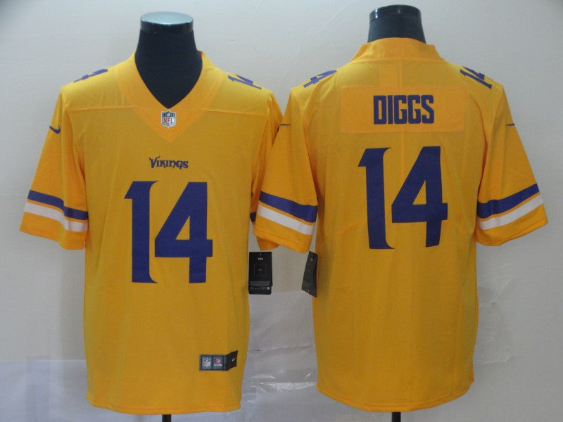 Men’s Minnesota Vikings Stefon Diggs #14 Yellow Inverted Legend Jersey