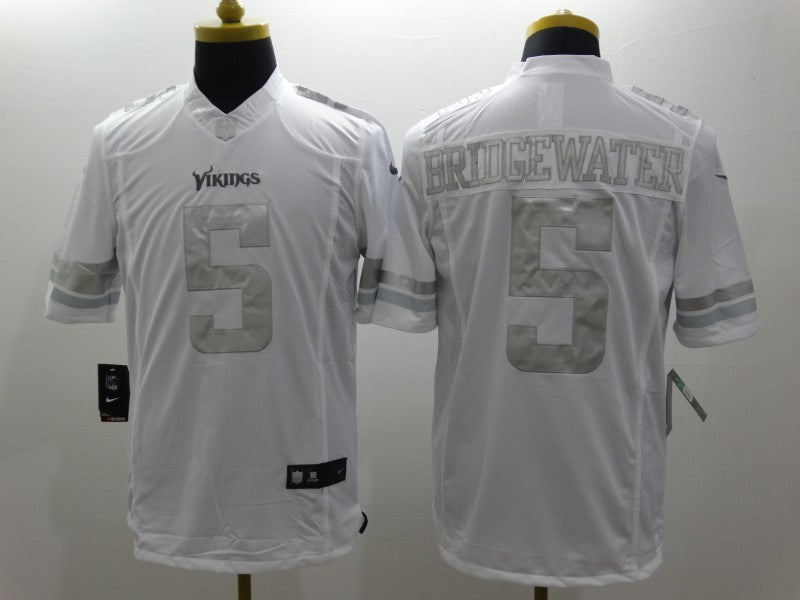 Men’s Minnesota Vikings Teddy Bridgewater #5 White Jersey