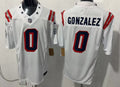 Mens New England Patriots #0 Christian Gonzalez White Rivalries Replica F.U.S.E. Limited Jersey