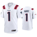 Mens New England Patriots #1 N’Keal Harry Nike White Vapor Limited Jersey