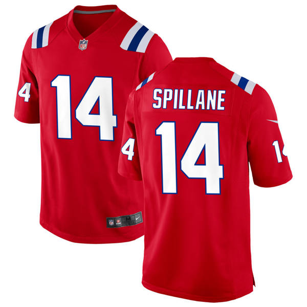 Mens New England Patriots #14 Robert Spillane Nike Red Alternate Vapor Limited Jersey