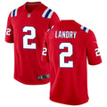 Mens New England Patriots #2 Harold Landry Nike Red Alternate Vapor Limited Jersey