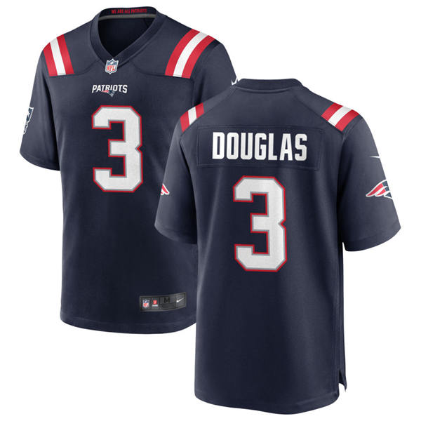 Mens New England Patriots #3 Demario Douglas Nike Navy Vapor F.U.S.E. Limited Jersey