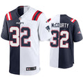 Mens New England Patriots #32 Devin McCourty Nike Navy White Split Two-Tone Jersey