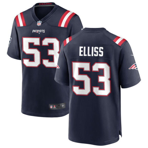 Mens New England Patriots #53 Christian Elliss Nike Navy Vapor F.U.S.E. Limited Jersey