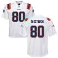 Mens New England Patriots #80 Gunner Olszewski Nike White Vapor Untouchable Limited Jersey