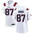 Mens New England Patriots #87 Romeo Doubs Nike White Vapor F.U.S.E. Limited Jersey