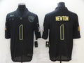 Men’s New England Patriots Cam Newton #1 Black Jersey