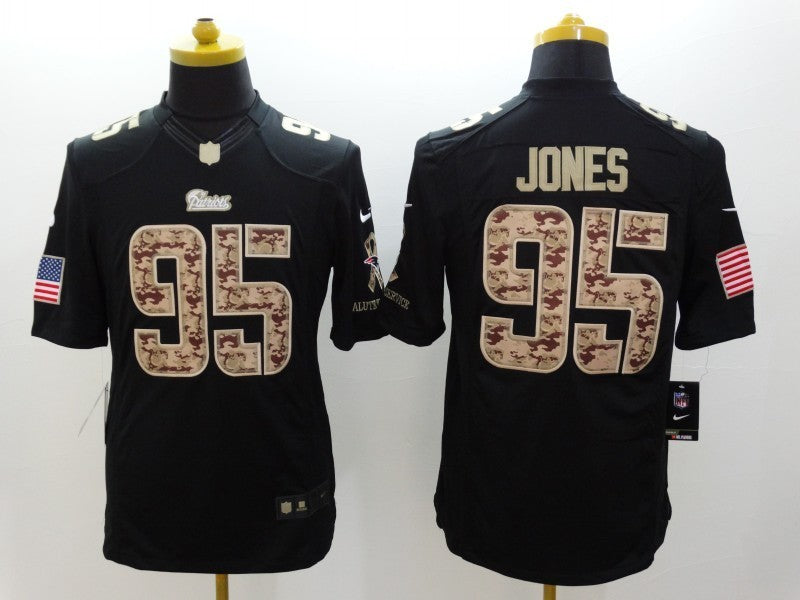 Men’s New England Patriots Chandler Jones #95 Black Jersey