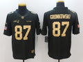 Men’s New England Patriots Rob Gronkowski #87 Black Alternate Jersey