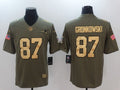 Men’s New England Patriots Rob Gronkowski #87 Brown Jersey