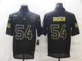 Men’s New England Patriots Tedy Bruschi #54 Black Jersey