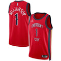 Mens New Orleans Pelicans #1 Zion Williamson Red 2025-26 Statement Edition Swingman Jersey