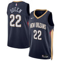 Mens New Orleans Pelicans #22 Derik Queen Nike Navy Icon Edition Swingman Jersey