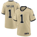 Men’s New Orleans Saints #1 Alontae Taylor Nike Gold Gameday Golds Alternate F.U.S.E. Limited Jersey