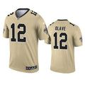 Men’s New Orleans Saints #12 Chris Olave Gold Inverted Legend Jersey
