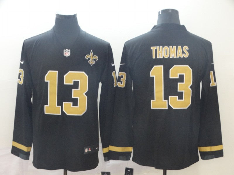 Men’s New Orleans Saints #13 Michael Thomas Teams Nike Therma Long Sleeve Jersey (2)
