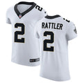 Mens New Orleans Saints #2 Spencer Rattler Nike White Vapor F.U.S.E Limited Jersey