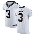 Mens New Orleans Saints #3 Wil Lutz Nike White Vapor Untouchable Limited Jersey