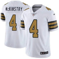 Mens New Orleans Saints #4 Kool-Aid McKinstry Nike White Gold Alternate F.U.S.E Limited Jersey
