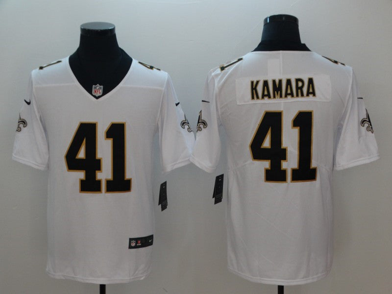 Men’s New Orleans Saints #41 Alvin Kamara White Nike Vapor Untouchable Limited Jersey