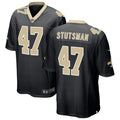 Mens New Orleans Saints #47 Danny Stutsman Nike Black Vapor F.U.S.E Limited Jersey