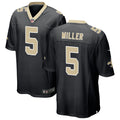 Men’s New Orleans Saints #5 Kendre Miller  Nike Black Vapor Untouchable Limited Jersey
