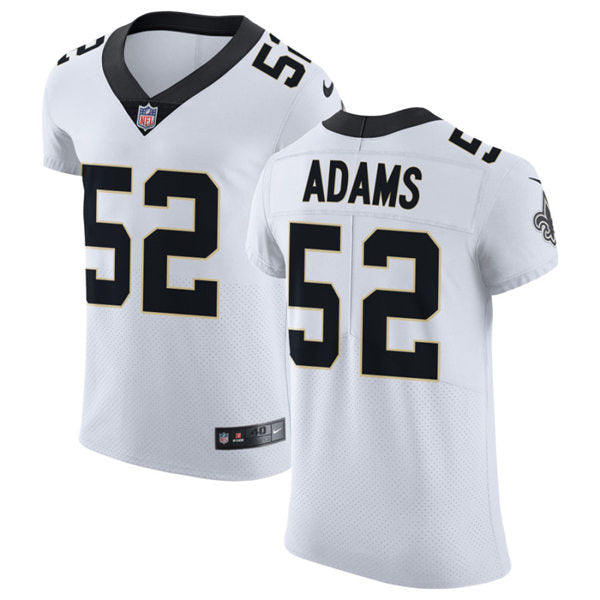 Mens New Orleans Saints #52 Montravius Adams Nike White Vapor Untouchable Limited Jersey