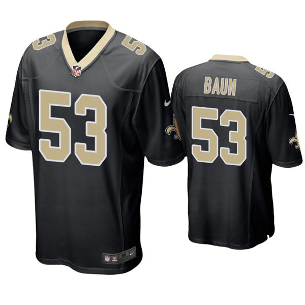Mens New Orleans Saints #53 Zack Baun Nike Black Vapor Untouchable Limited Jersey