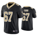 Mens New Orleans Saints #67 Landon Young Nike Black  Vapor Untouchable Limited Jersey