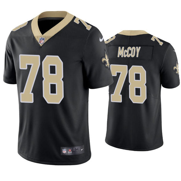 Mens New Orleans Saints #78 Erik McCoy Nike Black  Vapor Untouchable Limited Jersey