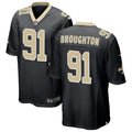 Mens New Orleans Saints #91 Vernon Broughton Nike Black Vapor F.U.S.E Limited Jersey