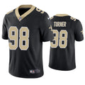 Mens New Orleans Saints #98 Payton Turner Nike Black Vapor Untouchable Limited Jersey