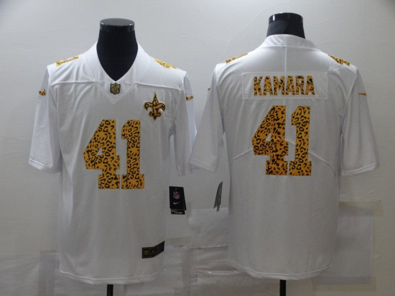 Men’s New Orleans Saints Alvin Kamara #41 White Jersey