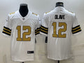 Men’s New Orleans Saints Chris Olave #12 White Jersey